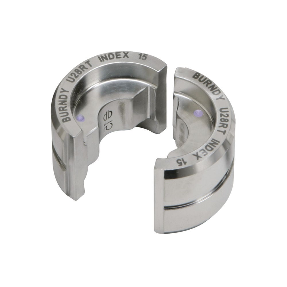 Burndy Stainless Steel Circular Butting Twin U Die, 4/0 Str CU, Index 15, large image number 2