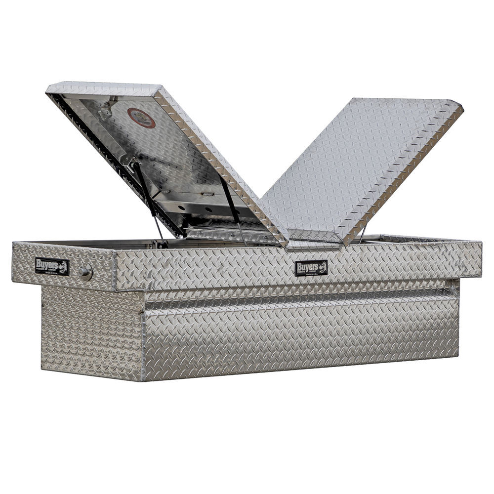 Buyers Products Company 18x20x71 Inch Diamond Tread Aluminum Gull Wing Truck Box, large image number 2