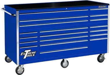 Extreme Tools 72 In. 19 Drawer Roller Cabinet Blue