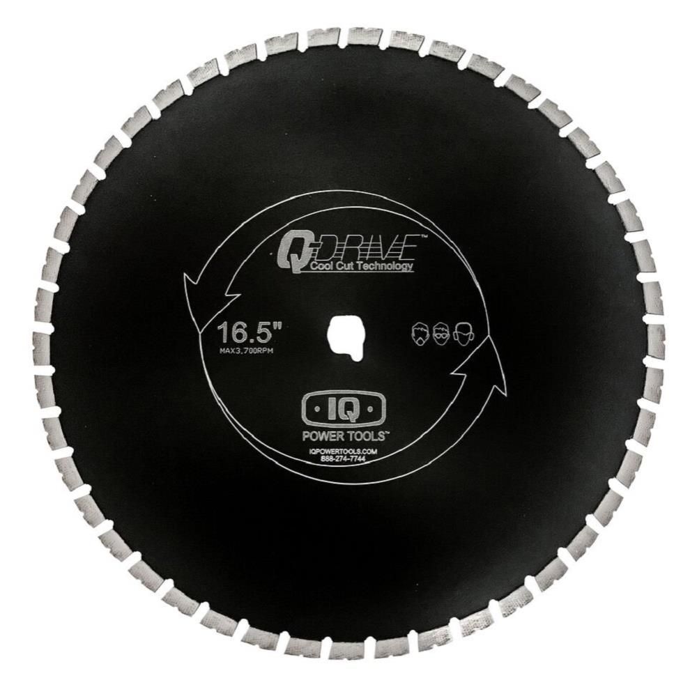 iQ Power Tools Q-Drive 16 1/2 Inch Premium Silent Core Segmented Rim Diamond Blade for Medium Soft Brick and Stone, large image number 1