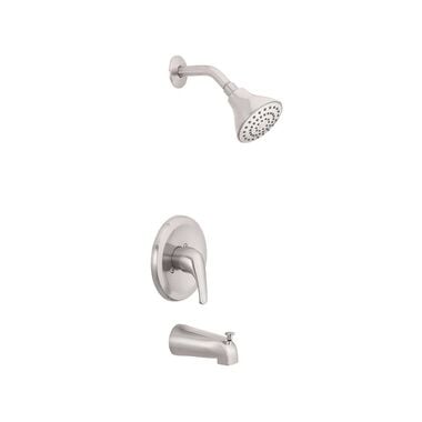Oakbrook Coastal Tub & Shower Faucet One Handle Brushed Nickel