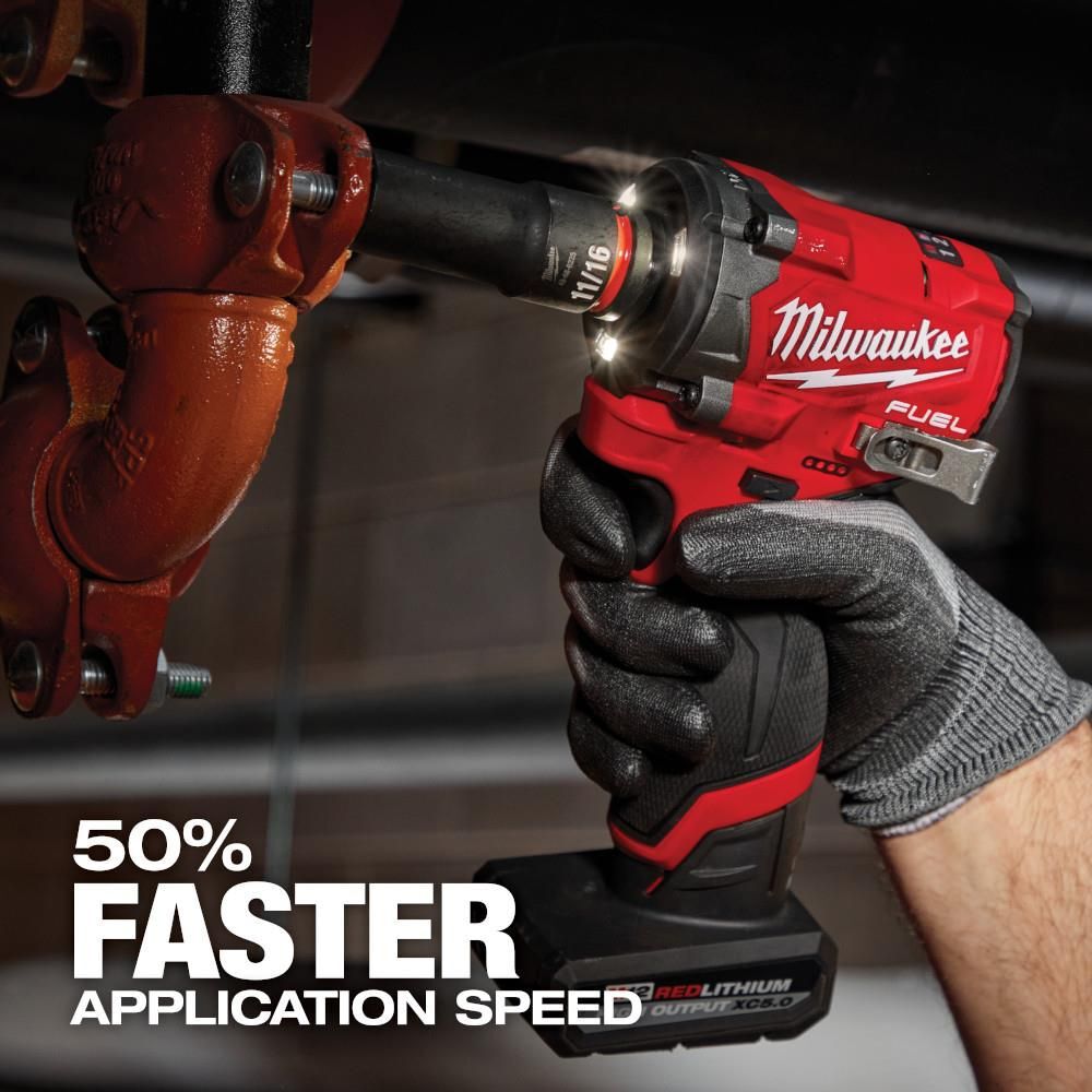 Milwaukee M12 FUEL Stubby 1/2" Pin Detent Impact Wrench (Bare Tool) with Protective Boot, large image number 12