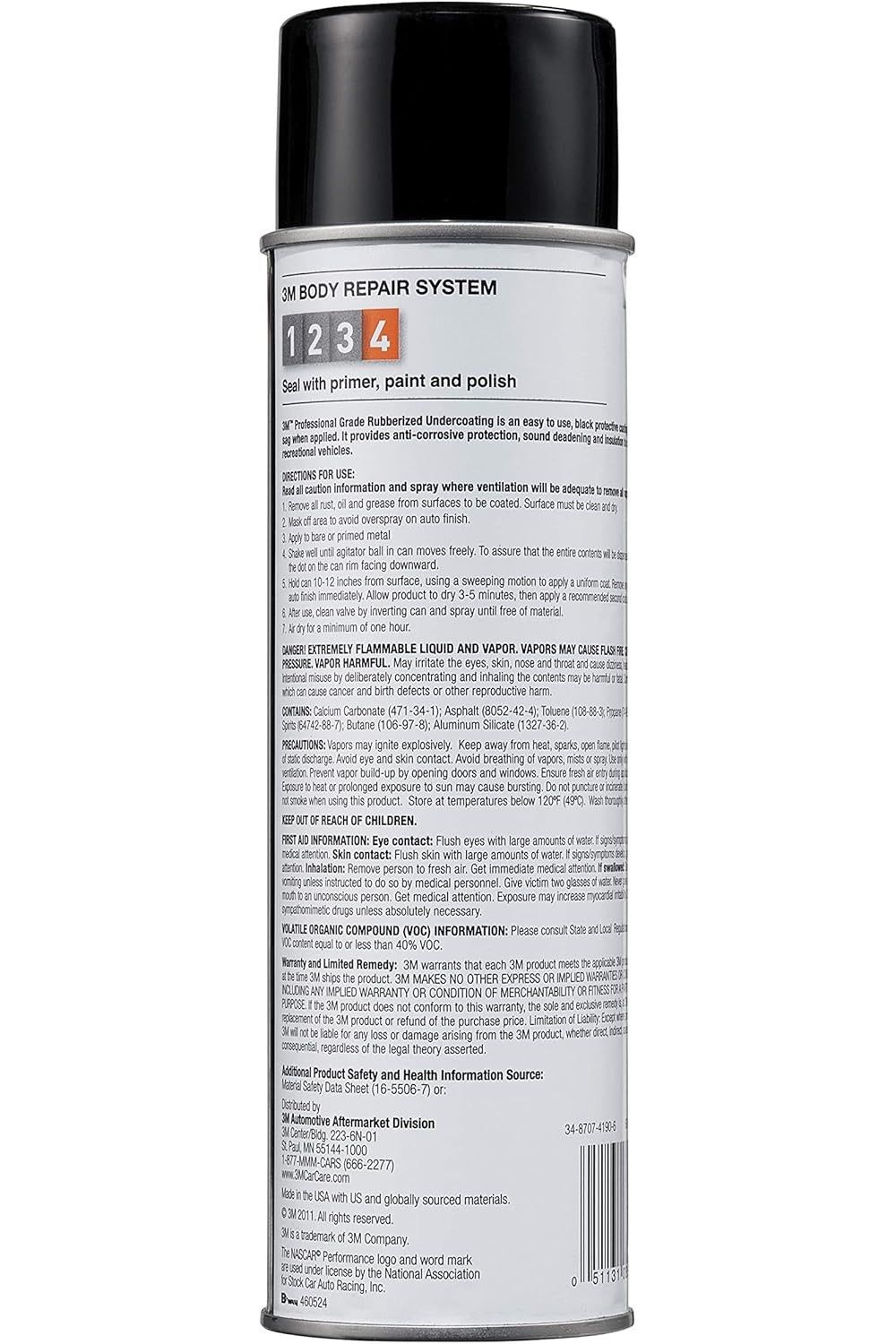 3M 16 Oz Aerosol Rubberized Multi-Purpose Undercoating, Black, large image number 3