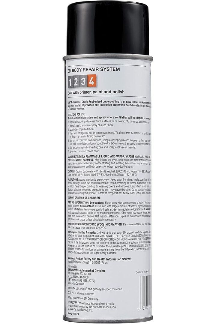 3M 16 Oz Aerosol Rubberized Multi-Purpose Undercoating, Black, large image number 2