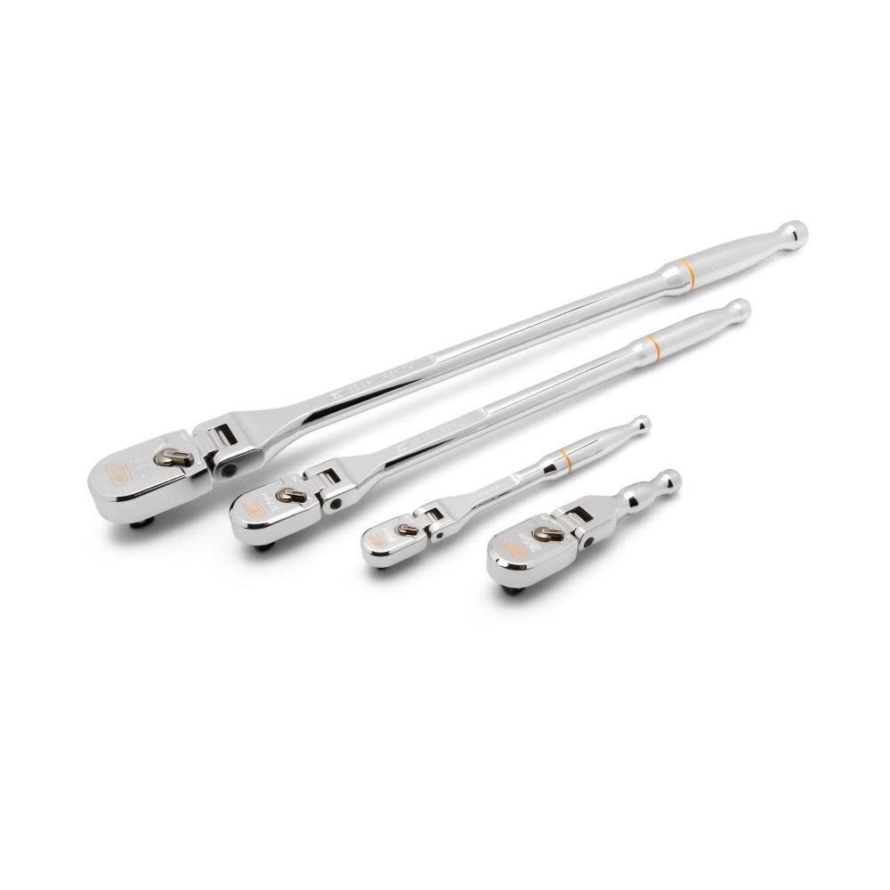 GEARWRENCH 120XP Full Polish Flex Handle Teardrop Ratchet Set 4 Pieces, large image number 2