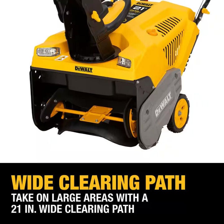 DEWALT 21 Inch Single Stage Gas-Powered Auger Propelled Snow Blower, large image number 9