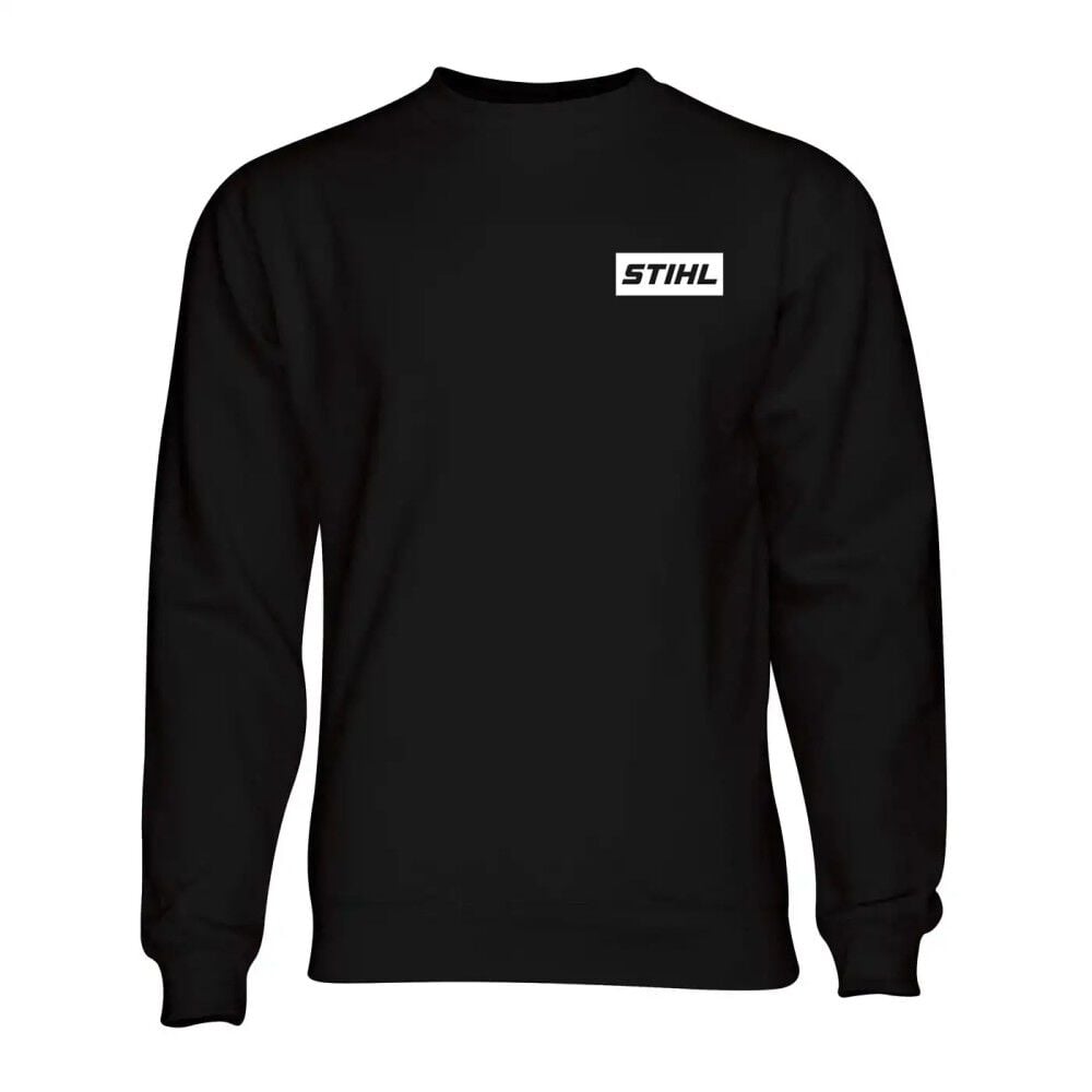 Stihl Cotton/Polyester Unisex Signature Crew Sweatshirt, Black, Size XL – 1459516-04