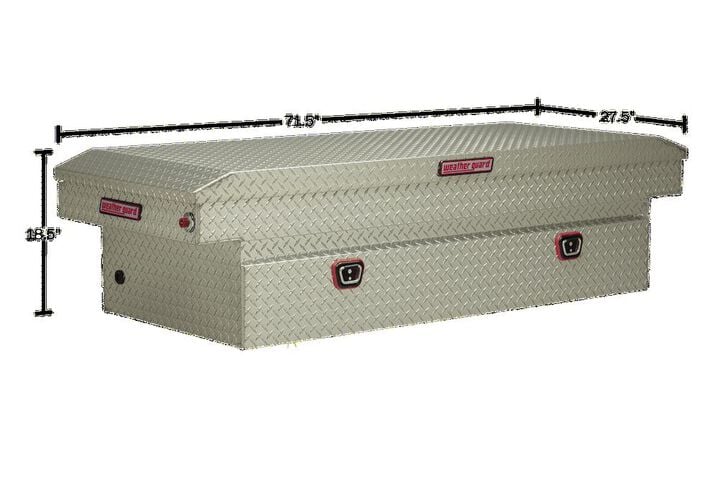 Weather Guard Saddle Truck Tool Box Aluminum Full Extra Wide Clear, large image number 4