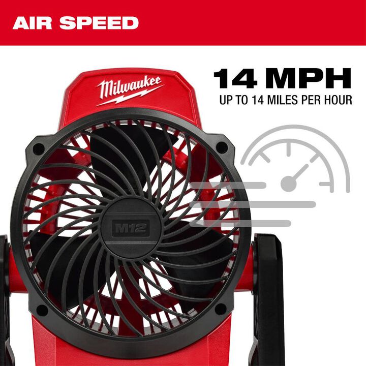 Milwaukee M12 Mounting Fan Reconditioned (Bare Tool), large image number 2