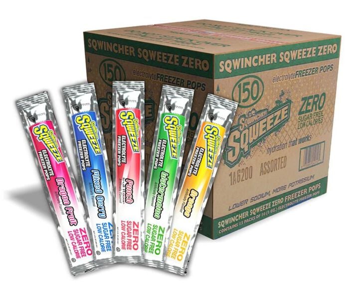Sqwincher Sqweeze Zero Sugar Electrolyte Pops 150 Pieces
