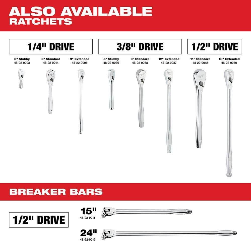 Milwaukee 1 4in 3 8 106pc Ratchet And Socket Set In Packout Sae Metric 48 22 9486 Simolary simolary.com 16