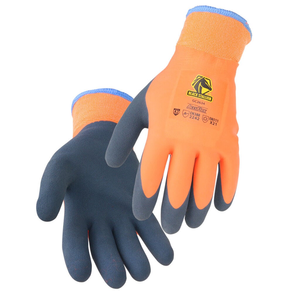 Black Stallion Gloves Winter Knit Orange 15 Gauge Poly Size XL – GC2634-OA-XLG