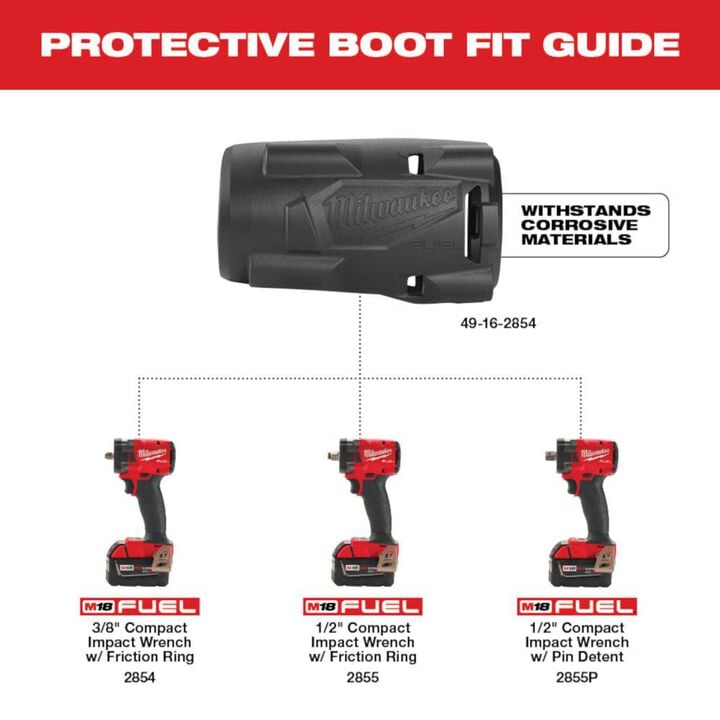 Milwaukee M18 FUEL Compact Impact Wrench Protective Boot, large image number 1