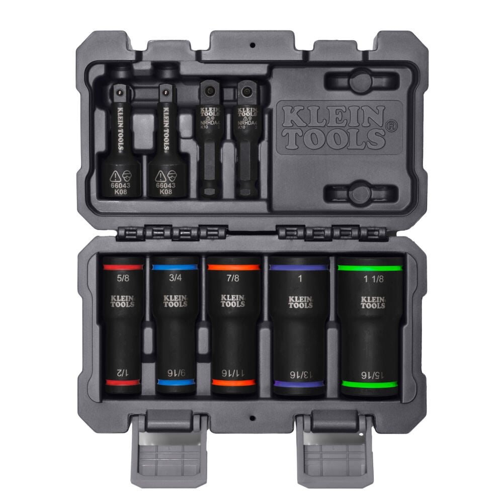 Klein Tools 2-in-1 Impact Flip Socket Set, 5 Pieces, large image number 1