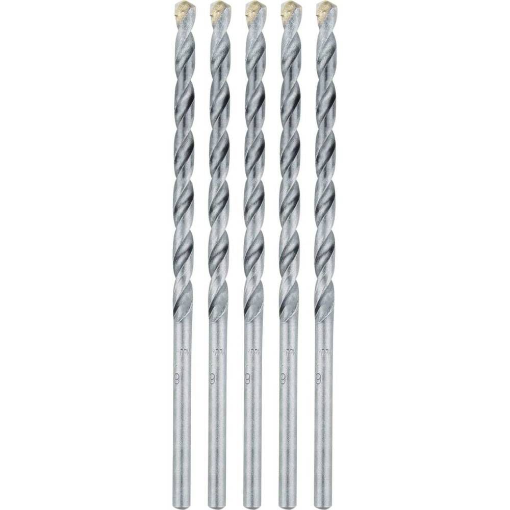 Makita Masonry Hammer Drill Bits 1/4in x 6in Carbide Tipped Percussion 5pk, large image number 1