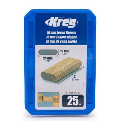 Kreg MortiseMate 10 Millimeter Loose Tenons, 25 Count
