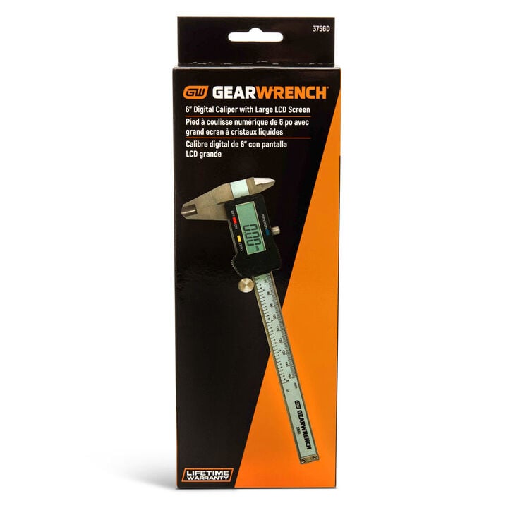 GEARWRENCH 6 Inch Digital SAE/Metric Caliper with Large LCD Window, large image number 3