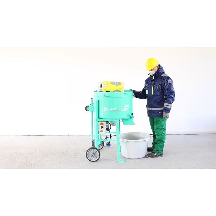 IMER 110V 4 Cu-Ft Mix 120 Plus Portable Vertical Shaft Paddle Mixer with Open Grate, large image number 5