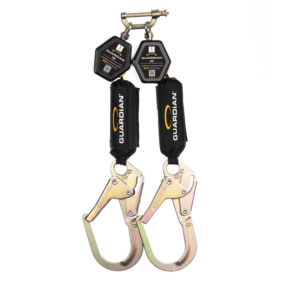 Guardian Fall Protection Class 1, CR5 Personal Self-Retracting Lifeline Dual Leg Steel Rebar Hook, large image number 1