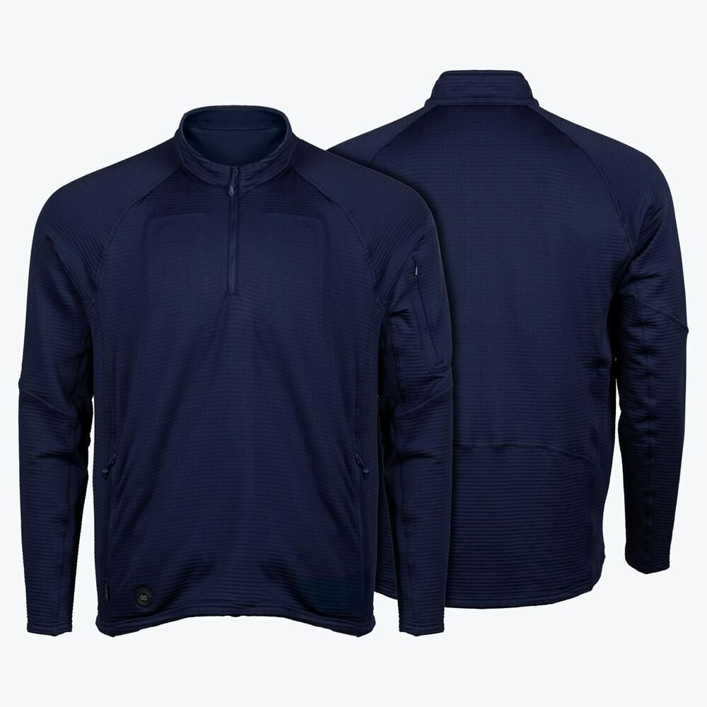 Mobile Warming Mens Element Mid-Layer 1/4 Zip LS Heated Shirt Blue Size 2XL – MWMT30050625
