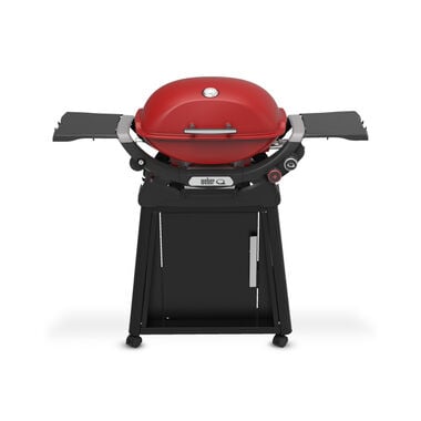 Weber Q2800N+ Gas Grill (Liquid Propane) with Stand Bundle, Flame Red