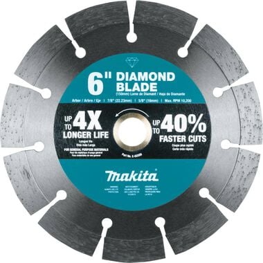 Makita 6in Diamond Blade Segmented General Purpose