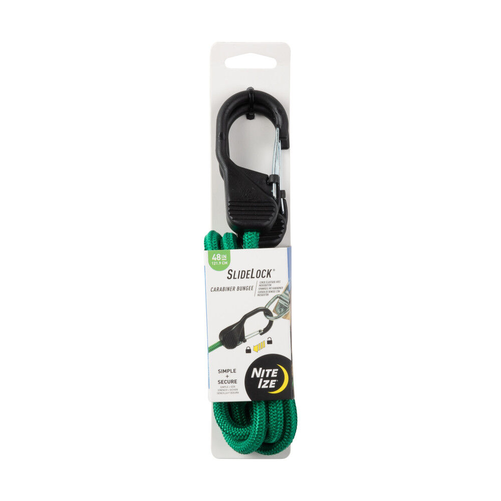 Nite Ize SlideLock Carabiner Bungee 48in Green, large image number 1