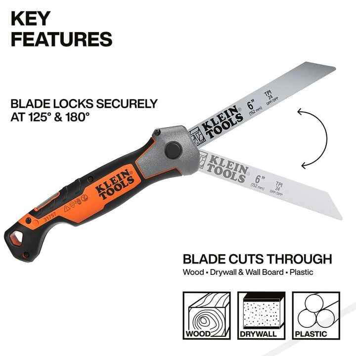 Klein Tools 6 Inch Folding Multi-Purpose Jab Saw, large image number 1