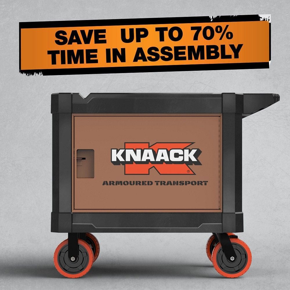 Knaack 45.5 Inch x 27 Inch x 37 Inch Steel and HDPE Armored Transport, Black, large image number 11