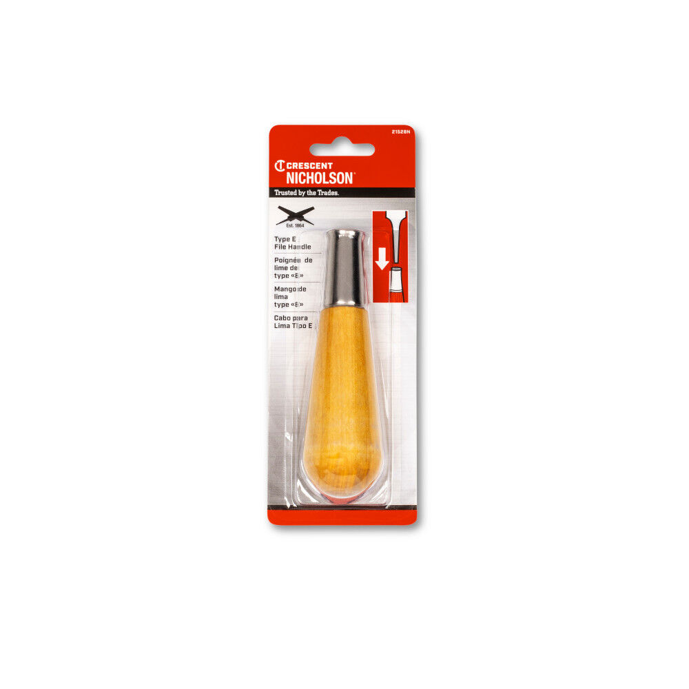 Crescent Nicholson File Handle Metal Ferruled Wooden Number 0 Carded, large image number 3