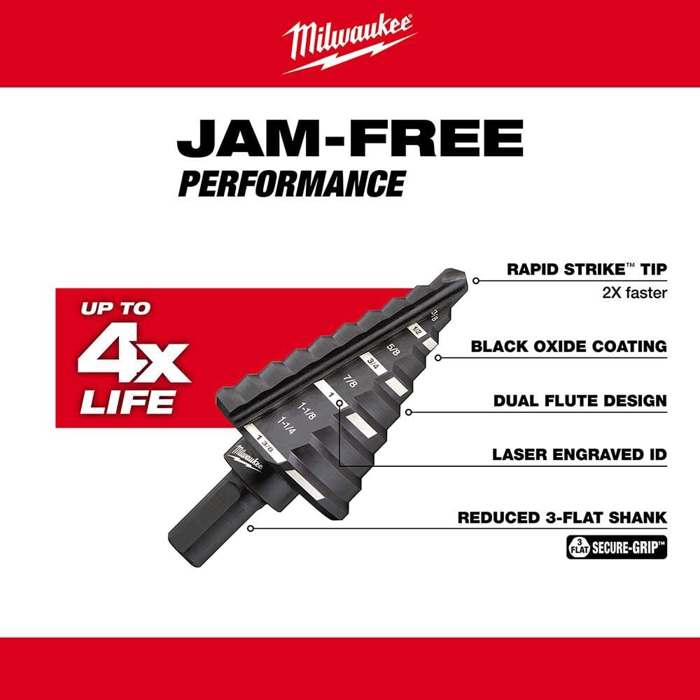 Milwaukee 6 Piece Step Drill Bit Set 48 89 9224 Simolary simolary.com 9