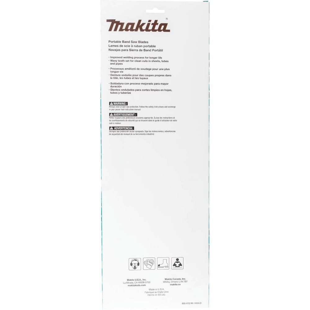 Makita 44 7/8 Inch 18 TPI Bi Metal Portable Band Saw Blade 3 Pack, large image number 3