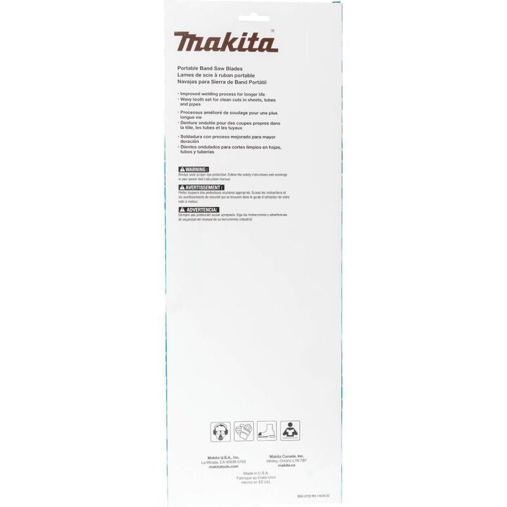 Makita 44 7/8 Inch 18 TPI Bi Metal Portable Band Saw Blade 3 Pack, large image number 2
