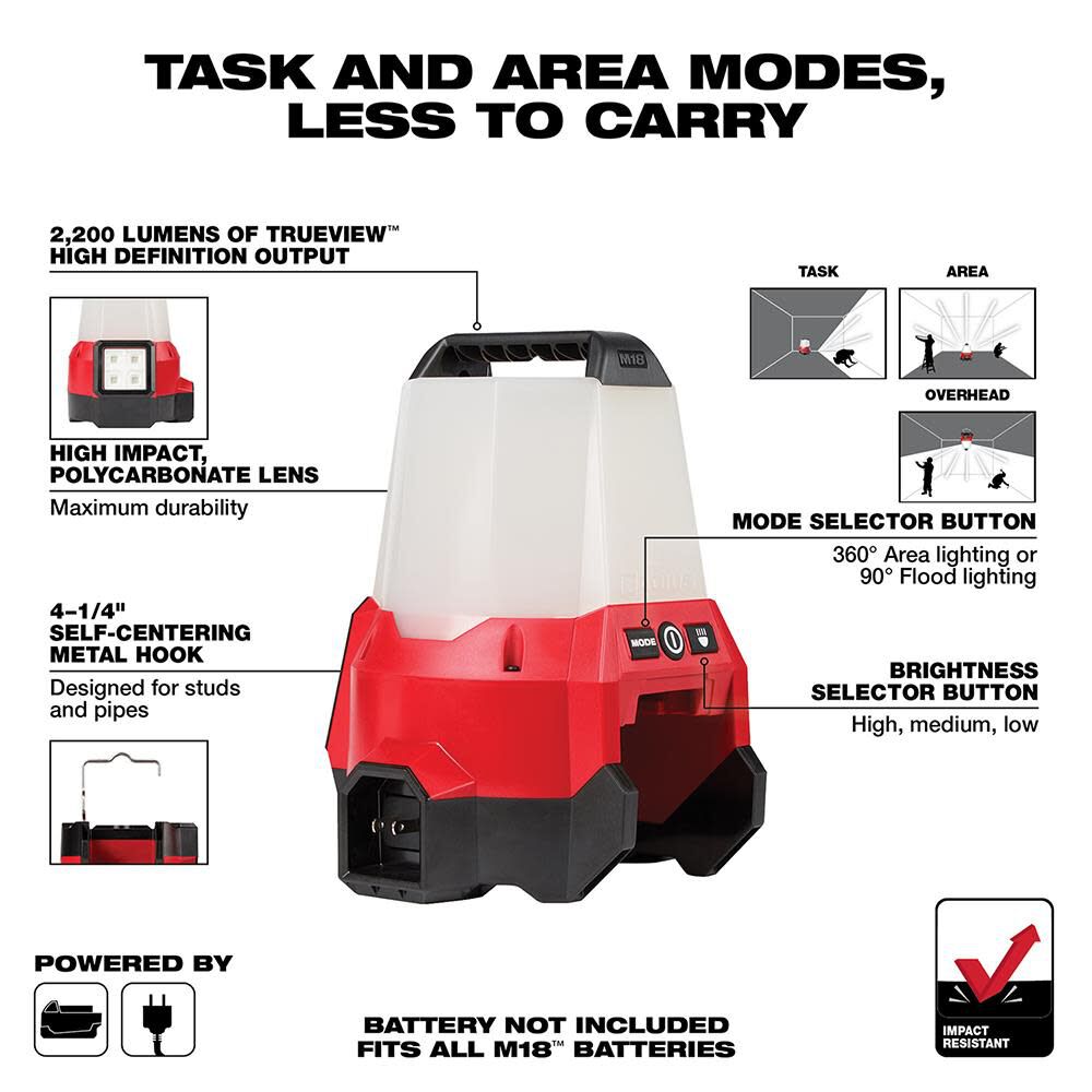 Milwaukee M18 Radius Compact Site Light With Flood Mode Bare Tool 2144 20 Simolary simolary.com 6
