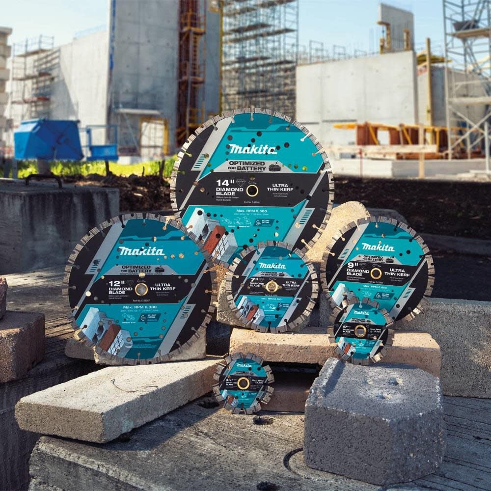 Makita Thin Kerf 9 Inch Segmented Turbo Rim Diamond Blade for Reinforced Concrete and Brick, large image number 8