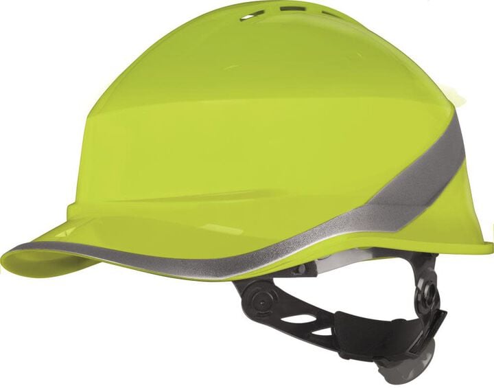 Delta Plus Diamond Vented ABS Safety Helmet Yellow