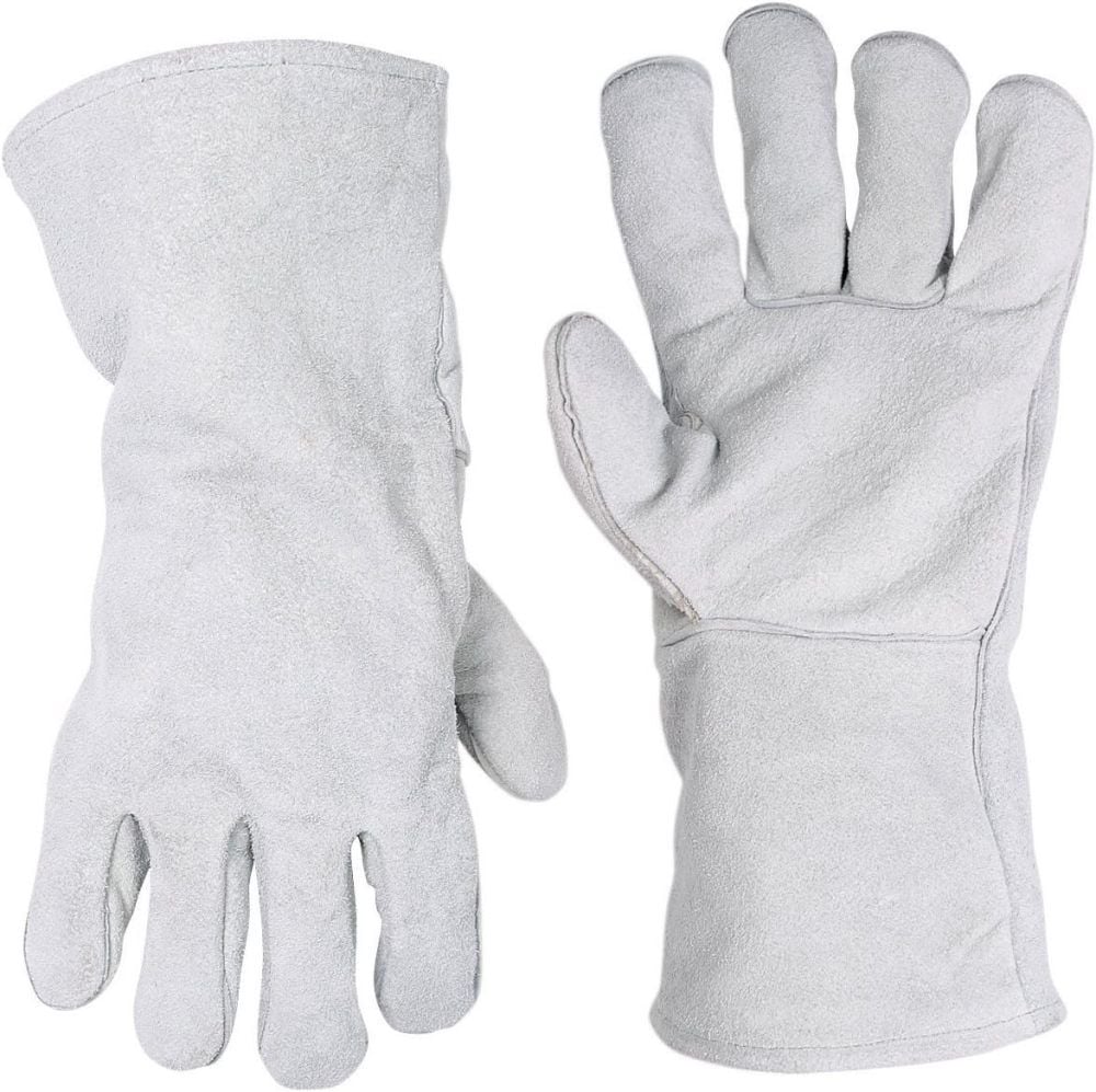 CLC Split Cowhide Gunn Cut Welders Gloves Gray, Large, large image number 1