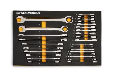 GEARWRENCH Metric Ratcheting Wrench Set 28pc