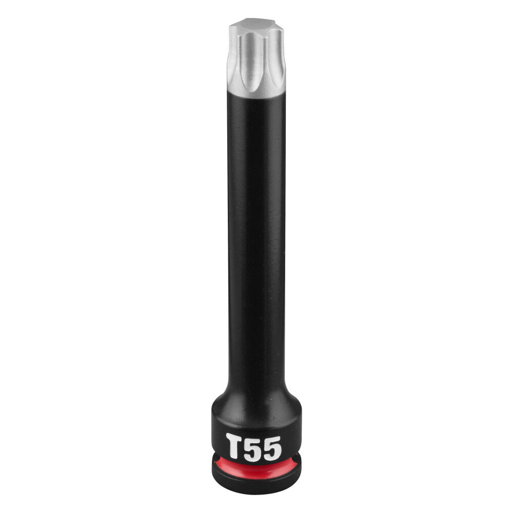 Milwaukee SHOCKWAVE Impact Duty 3/8 Inch Drive 4 Inch Torx T55 Bit Socket - 49-66-7355