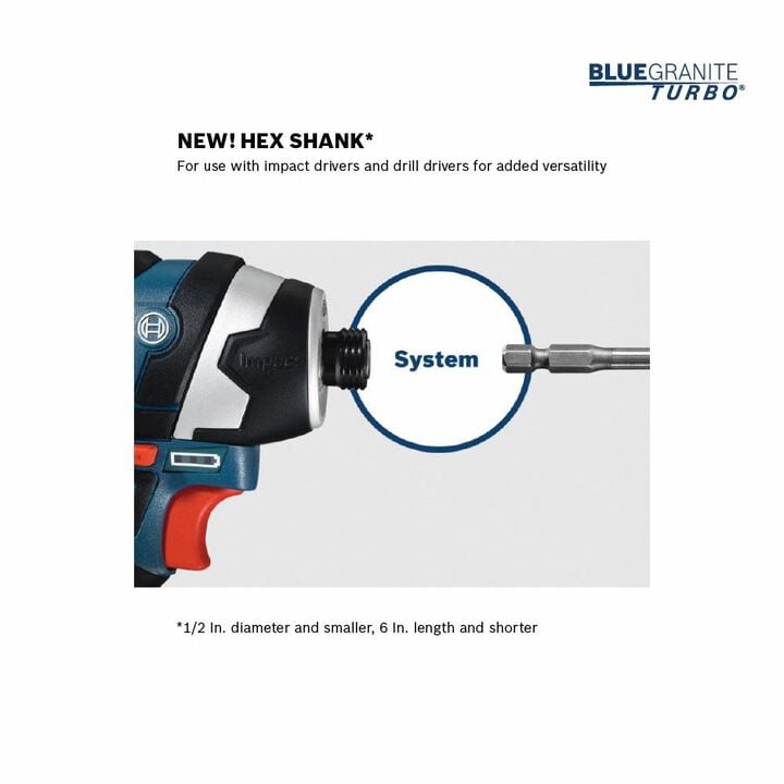 Bosch 6in BlueGranite Turbo Hammer Drill Bit, large image number 3