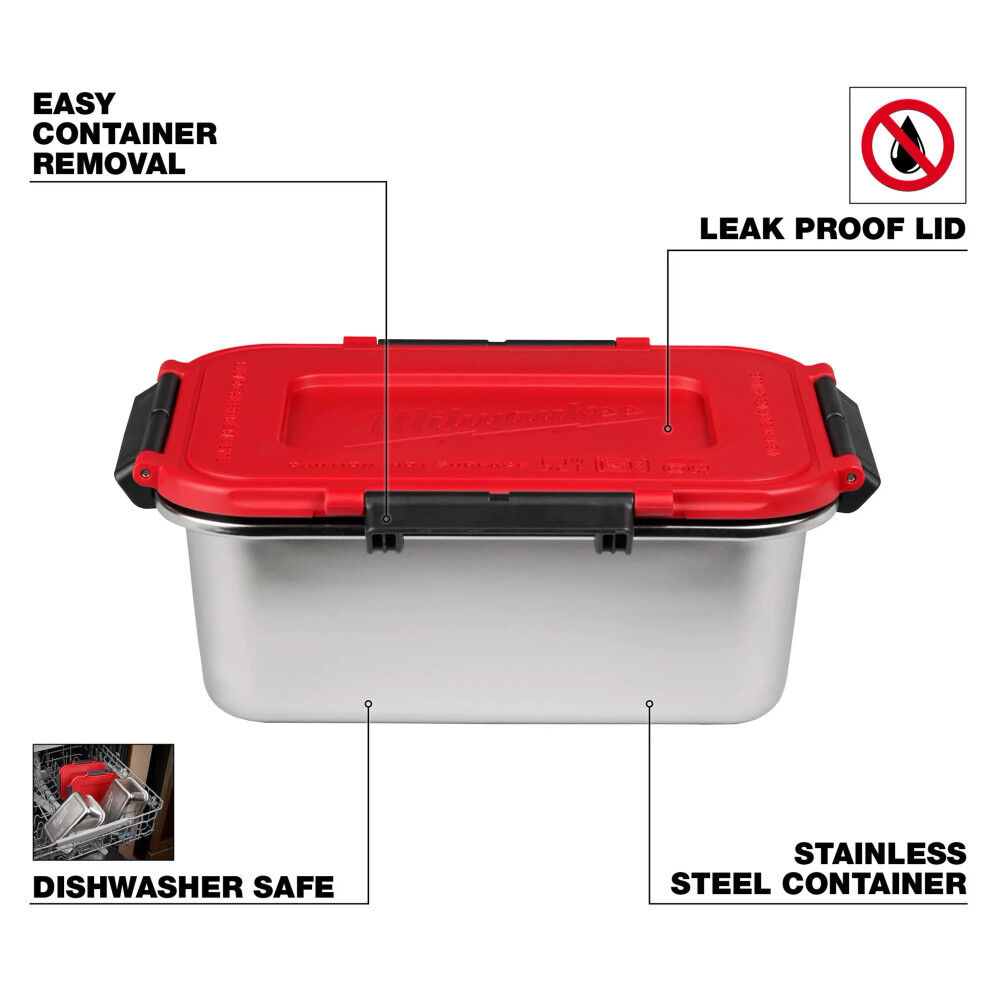 Milwaukee M18 Jobsite Lunch Warmer (Bare Tool) with PACKOUT Compatibility and REDLITHIUM HIGH OUTPUT XC5 Battery Bundle, large image number 18