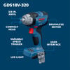 Bosch 18V 3/8 Inch Impact Wrench (Bare Tool), small image number 2