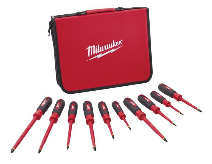Milwaukee 10 pc. 1000V Insulated Screwdriver Set with EVA Foam Case
