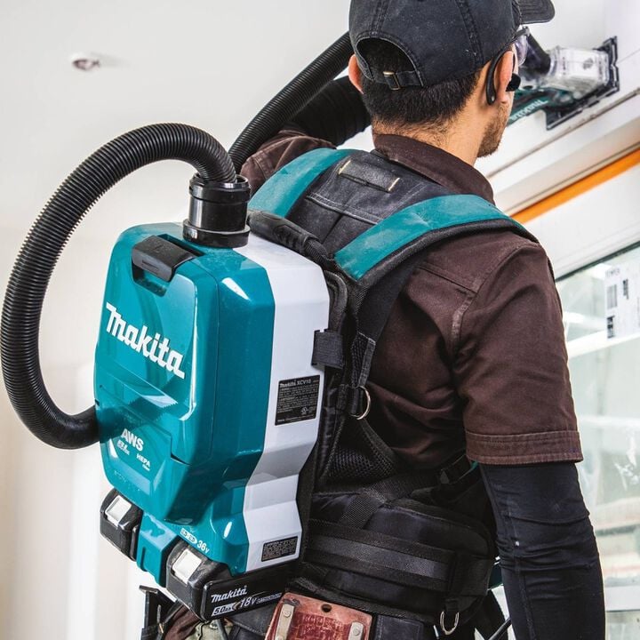 Makita 18V X2 (36V) LXT 1/2 Gallon HEPA Backpack Dry Dust Extractor Kit, large image number 7