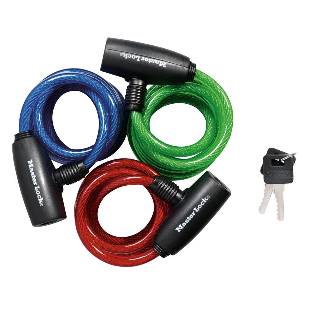 Master Lock Bike Cable Lock 5/16in x 6 Ft. Keyed Alike Key 3pk, large image number 1