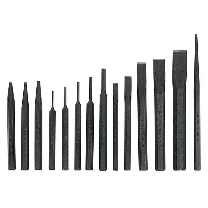 Mayhew Steel Products 14-Piece 7014-K Pro Punch and Chisel Kit, large image number 1