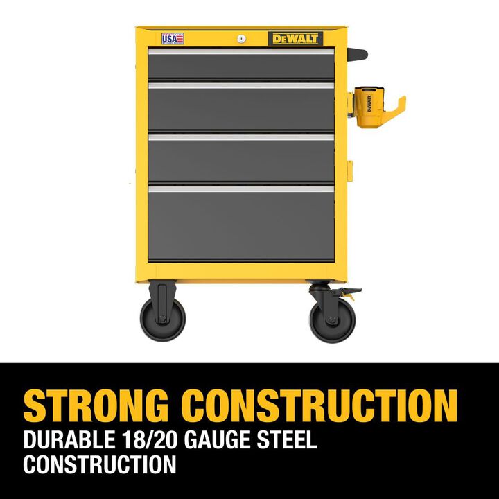 DEWALT 26 Inch Wide 4-Drawer Rolling Tool Cabinet, large image number 6