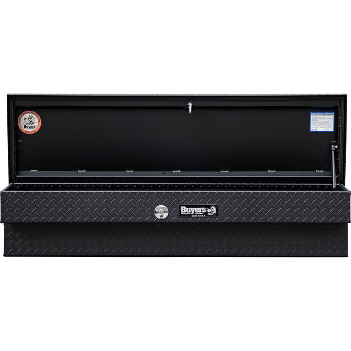 Buyers Products Company 13X16X56 Inch Textured Matte Black Diamond Tread Aluminum Lo-Sider Truck Tool Box, large image number 9