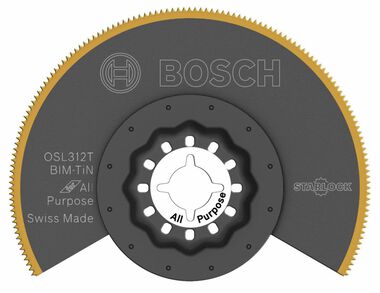 Bosch 3-1/2 In. Starlock Oscillating Multi Tool Titanium Bi-Metal Segmented Saw Blade, large image number 0