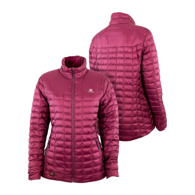 Mobile Warming Backcountry Heated Jacket Women's 7.4 Volt Burgandy Small